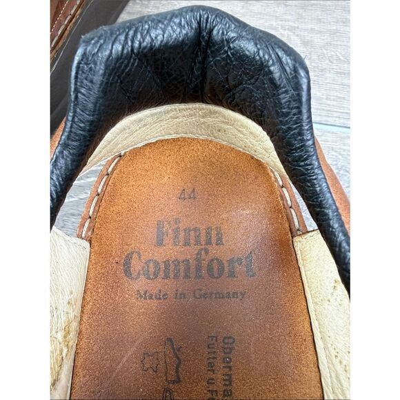 Finn Comfort Tunis Men’s Sz 11/EU 44 Brown Leather 3 Strap Hook & Loop Sandals main image 7